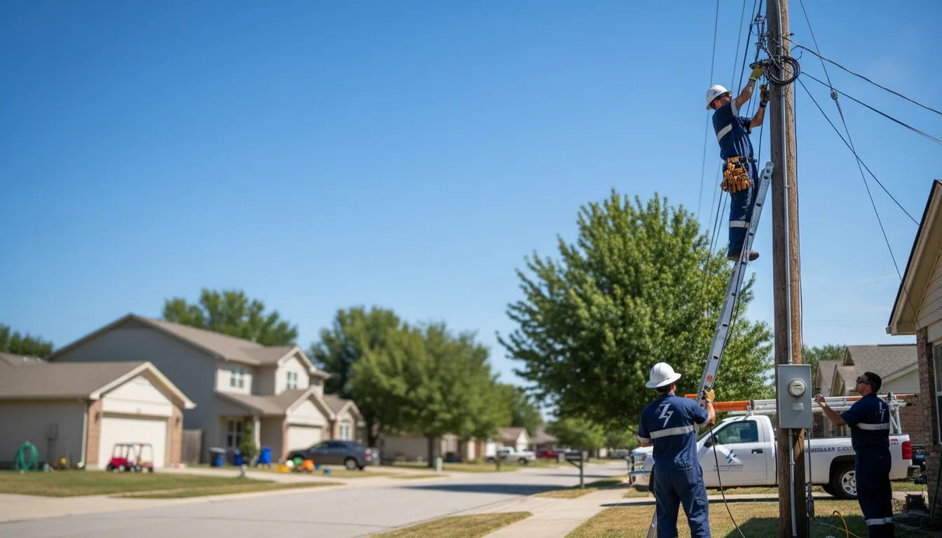 Residential electrician providing installation services in Freistatt, MO